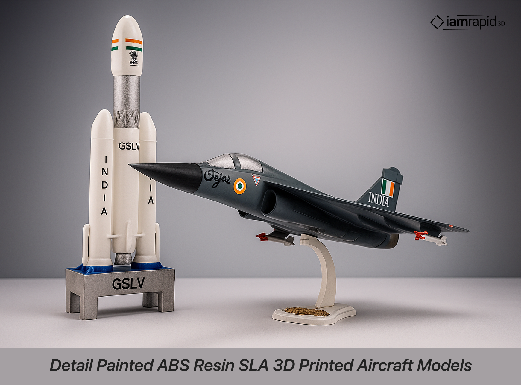 Detail painted ABS-Like Resin SLA 3D printed aircraft scale models